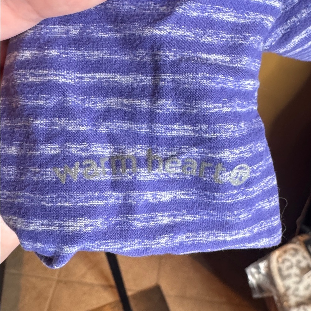 Lululemon Run Your Heart Out Pullover Purple Stripe Half Zip Size 8 - Picture 12 of 12